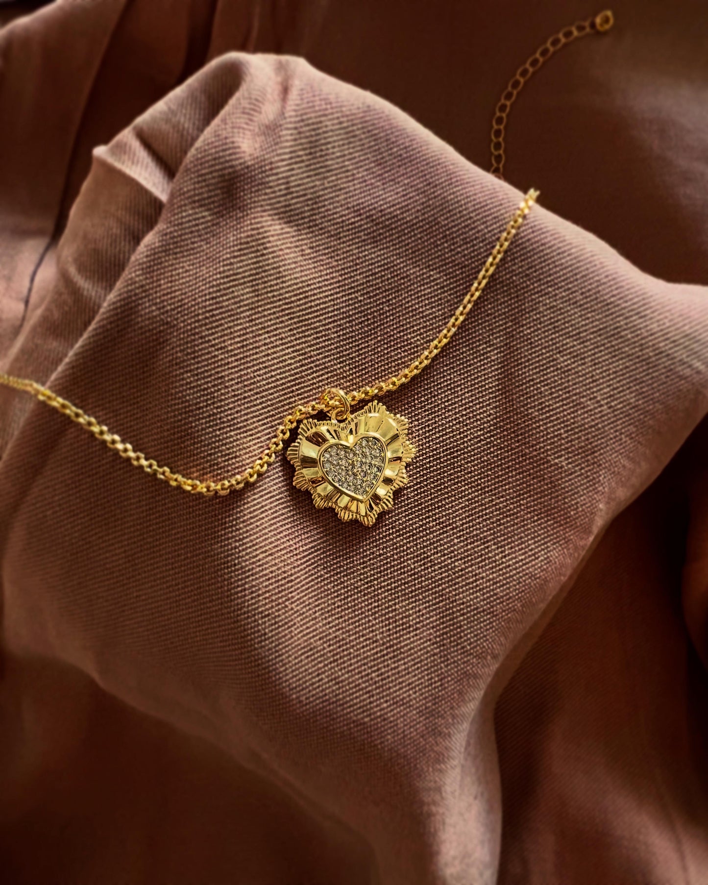 Colgante corazón circón