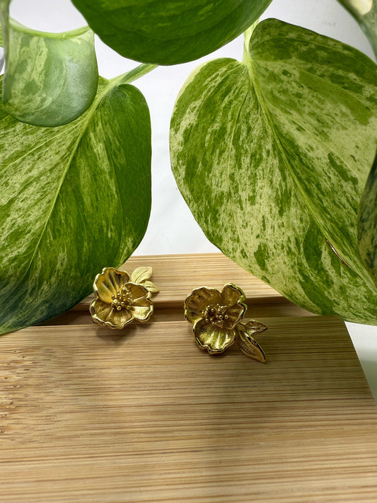 Aros flor con hoja